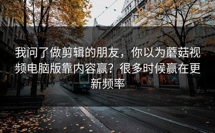 我问了做剪辑的朋友，你以为蘑菇视频电脑版靠内容赢？很多时候赢在更新频率